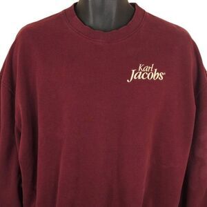 Karl Jacobs Sweatshirt Mens Size Medium Red OVERSIZED Mr Beast Minimalist